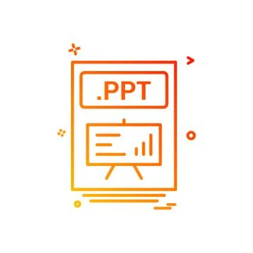 File files ppt icon vector design Stock Illustration