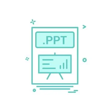 File files ppt icon vector design Stock Illustration