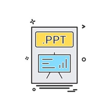File files ppt icon vector design Stock Illustration