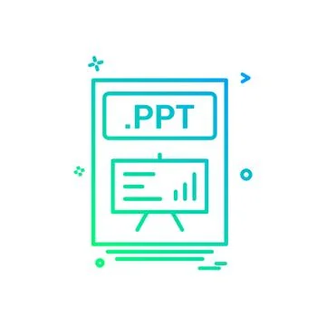 File files ppt icon vector design Stock Illustration