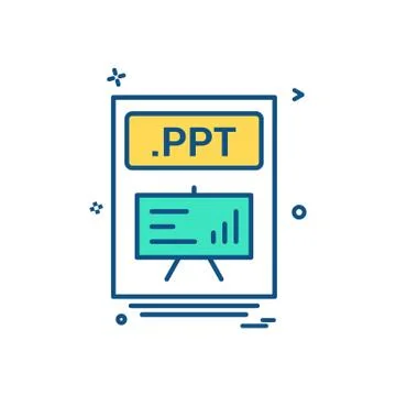 File files ppt icon vector design Stock Illustration