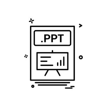 File files ppt icon vector design Stock Illustration