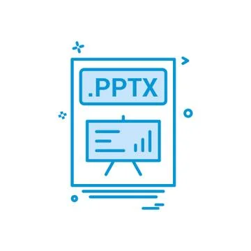 File files pptx icon vector design Stock Illustration
