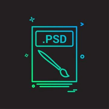 File files psd icon vector design Illustrazione stock