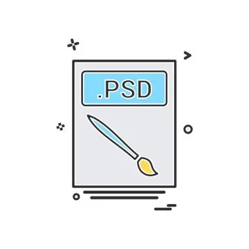 File files psd icon vector design 스톡 일러스트