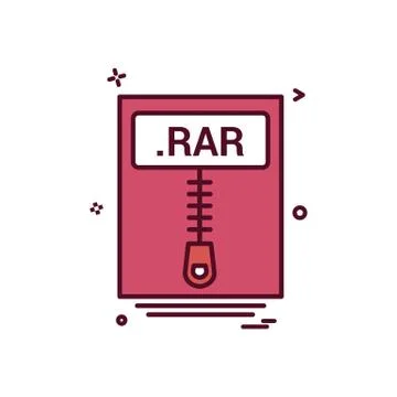 File files rar icon vector design Ilustración de archivo