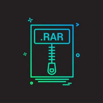 File files rar icon vector design Illustrazione stock