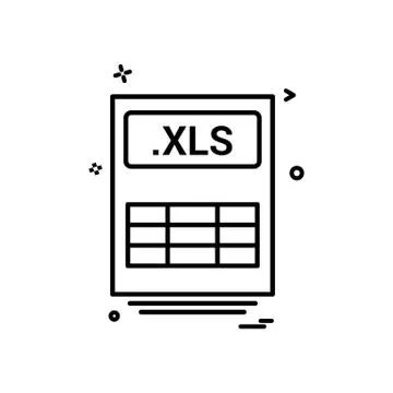 File files xls icon vector design Stock Illustration