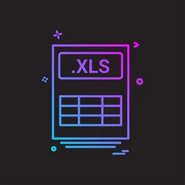 File files xls icon vector design Illustrazione stock