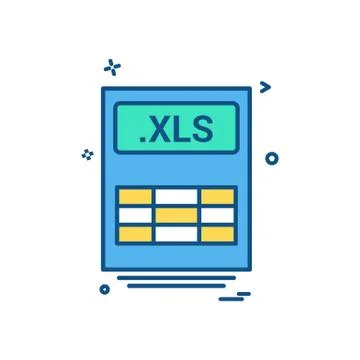 File files xls icon vector design Illustrazione stock
