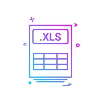 File files xls icon vector design Illustrazione stock