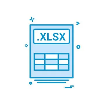 File files xlsx icon vector design Stock Illustration