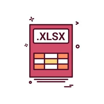 File files xlsx icon vector design Stock Illustration