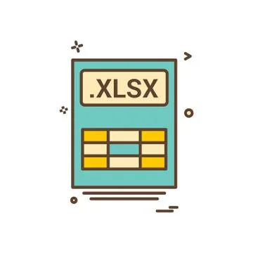 File files xlsx icon vector design Stock Illustration