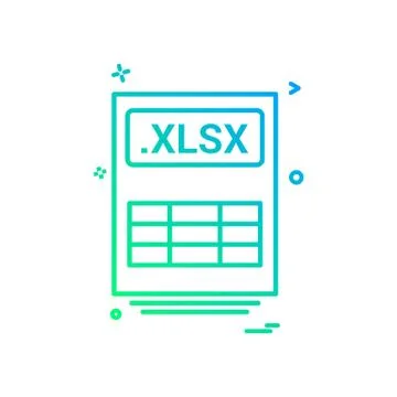 File files xlsx icon vector design Stock Illustration