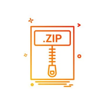 File files zip icon vector design Stock Illustration