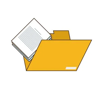 File folder and document icon 库存插图