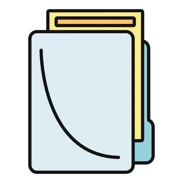 File folder and documents organizing data information icon Stock Illustration