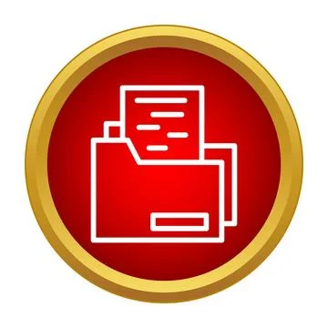 File folder and flowing documents icon Stock-Illustration