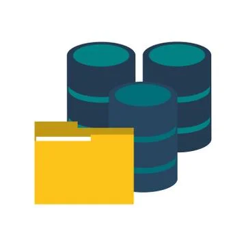 File folder and trash cans icon Illustrazione stock