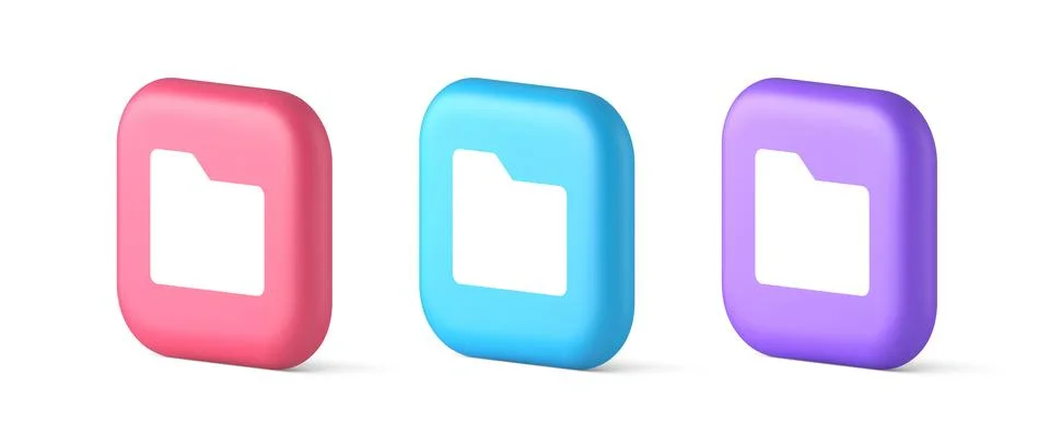 File folder archive directory button cyberspace digital document storage orga Stock Illustration