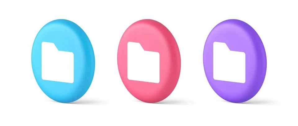 File folder archive directory button cyberspace digital document storage orga Stock Illustration