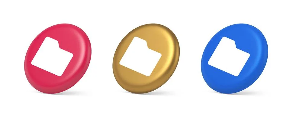 File folder archive directory button cyberspace digital document storage or.. Stock Illustration