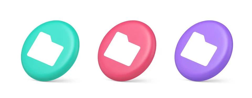 File folder archive directory button cyberspace digital document storage orga Stock Illustration