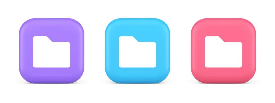 File folder archive directory button cyberspace digital document storage or.. Stock Illustration