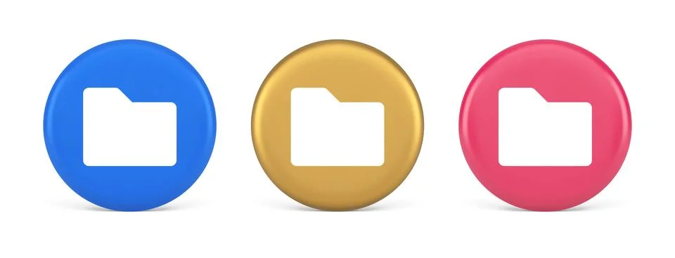 File folder archive directory button cyberspace digital document storage or.. Stock Illustration