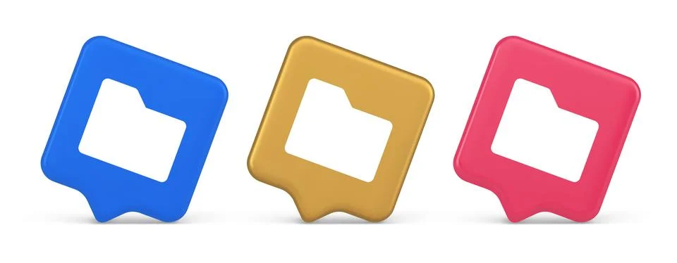 File folder archive directory button cyberspace digital document storage or.. Stock Illustration