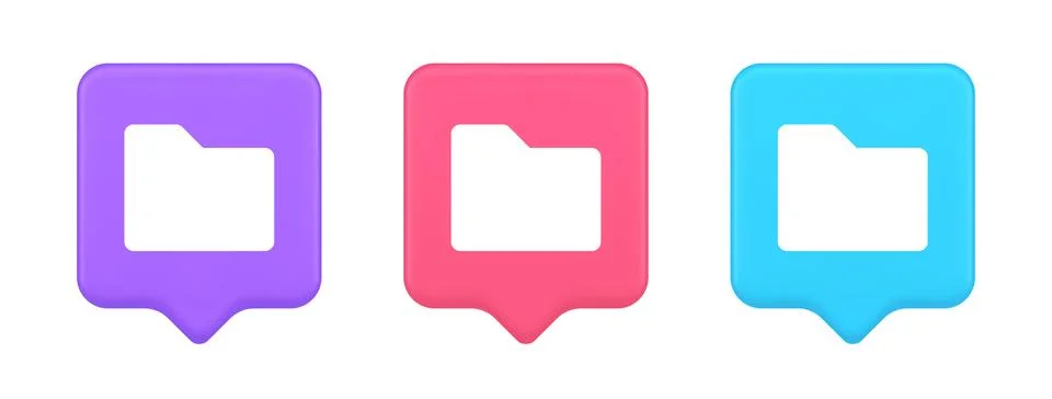 File folder archive directory button cyberspace digital document storage orga Stock Illustration