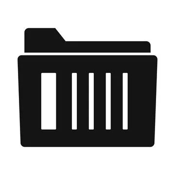 File folder black simple icon 스톡 일러스트