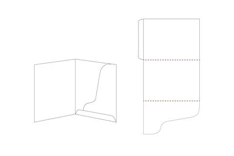 File folder business die cut templates designs 3d mock-up isolated Stock Illustration