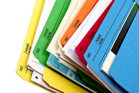 File folder closing up Stock Photos