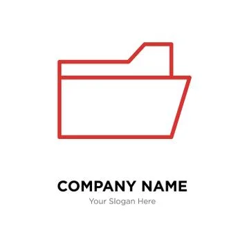 File folder company logo design template Stock Illustration