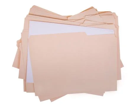File folder for compiling info on various subjects Stock Photos