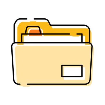 File folder containing documents organized for business management Stock Illustration