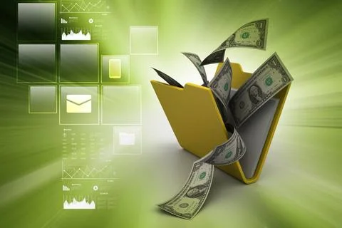 File folder with currency File folder with currency Copyright: xZoonar.com... Foto stock