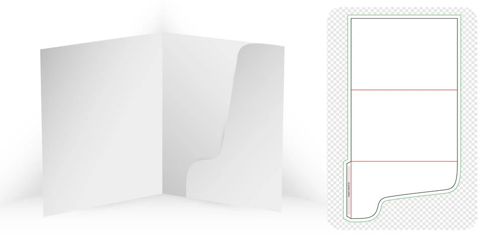 File folder die cut Stock Illustration