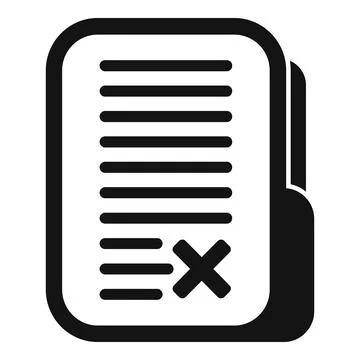 File folder disclaimer icon simple vector. Paper work Stock Illustration