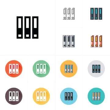 File, folder, document icon Stock Illustration