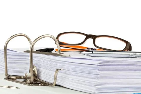 File folder with documents and documents Foto stock