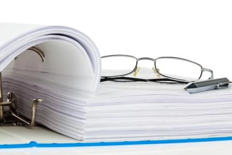 File folder with documents and documents 스톡 사진