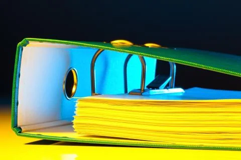 File folder with documents and documents Stock Photos