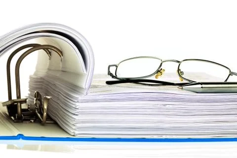 File folder with documents and documents Stock Photos