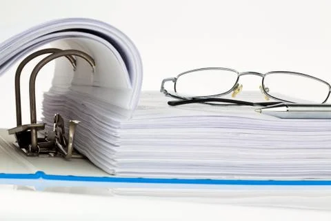 File folder with documents and documents Stock Photos