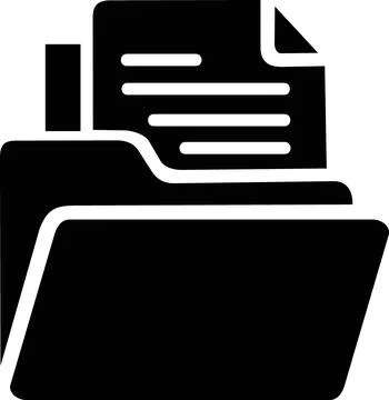 File folder documents management data icon Stock Illustration