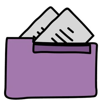 File folder, doodle design vector Stock Illustration