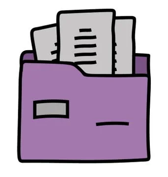 File folder, doodle design vector Stock Illustration